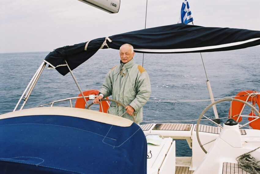 Na Morzu Egejskim, w drodze na Kretę, fot. Janusz Badurski/ Archiwum prywatne Jerzego Samusika